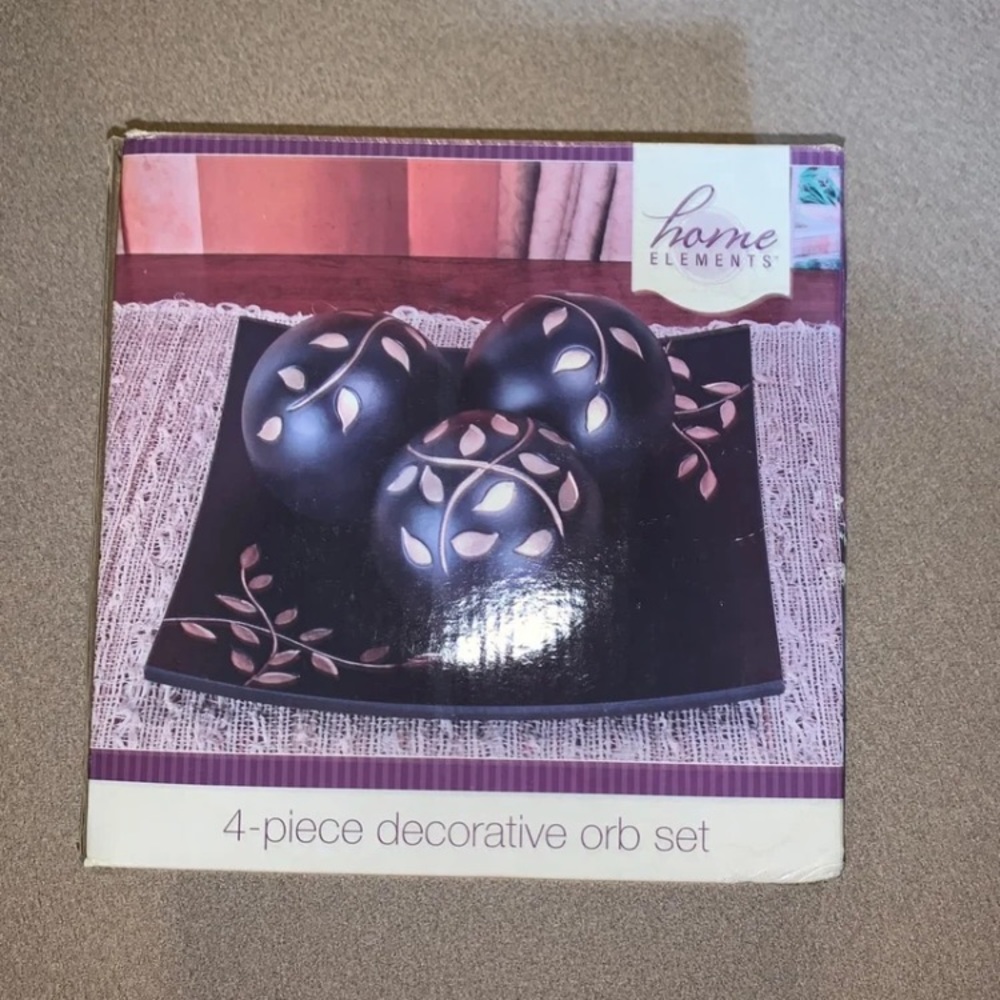 Home Elements 4-piece decorative orb set